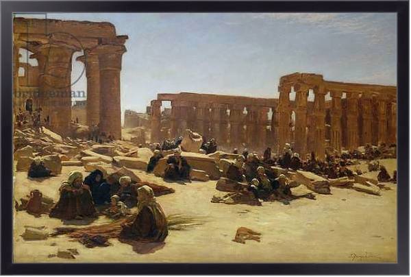 Постер Ruins of the Temple at Luxor, c.1890 с типом исполнения На холсте в раме в багетной раме 221-01