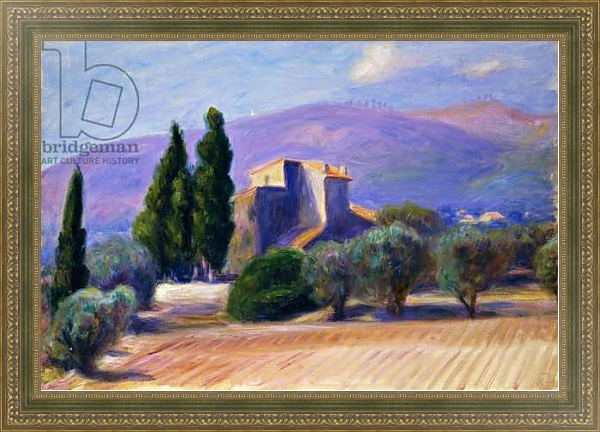 Постер Farm House in Provence, с типом исполнения На холсте в раме в багетной раме 484.M48.640