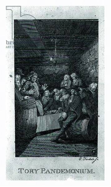Постер Tory Pandemonium, from John Trumbull's 'M'Fingal', engraved by Elkanah Tisdale 1795 с типом исполнения На холсте в раме в багетной раме 221-03