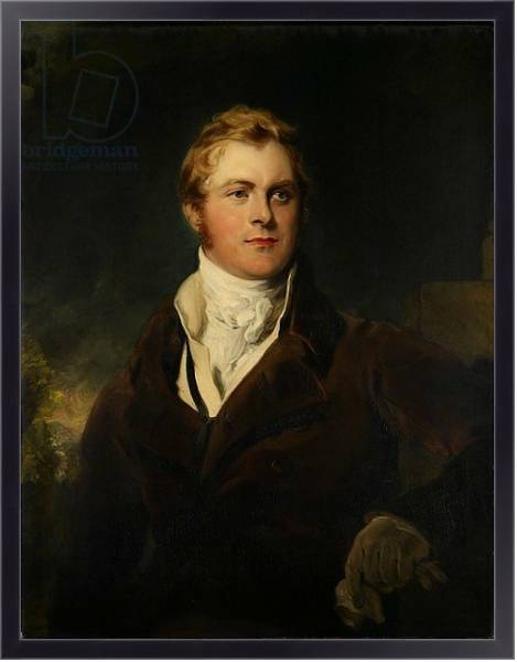Постер Portrait of Frederick John Robinson, First Earl of Ripon, c.1820 с типом исполнения На холсте в раме в багетной раме 221-01