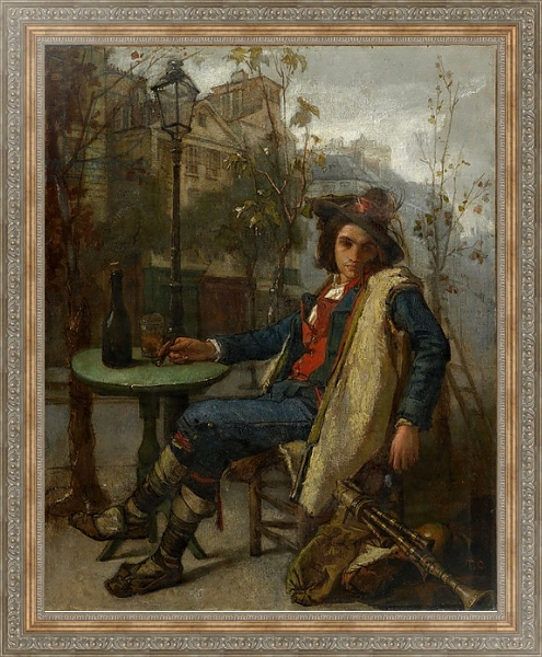 Постер Young Italian Street Musician, c.1877 с типом исполнения На холсте в раме в багетной раме 484.M48.310