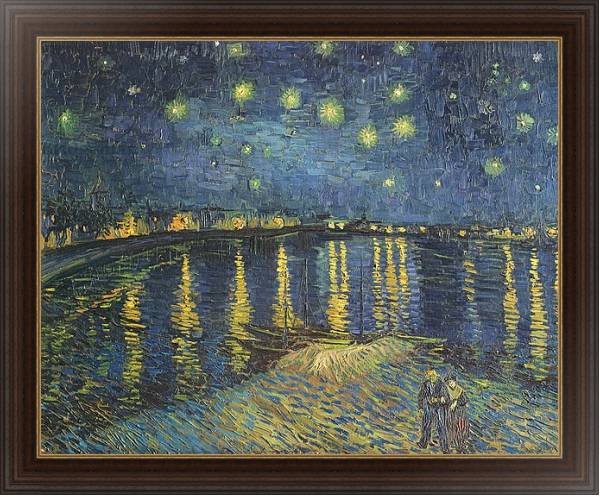 Постер Starry Night over the Rhone, 1888 с типом исполнения На холсте в раме в багетной раме 1.023.151