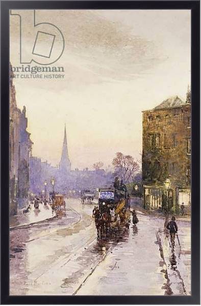 Постер Catching the Tram in Nassau Street, Dublin, 1 с типом исполнения На холсте в раме в багетной раме 221-01