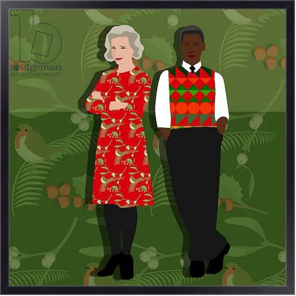 Постер Christmas Vibes с типом исполнения На холсте в раме в багетной раме 221-01
