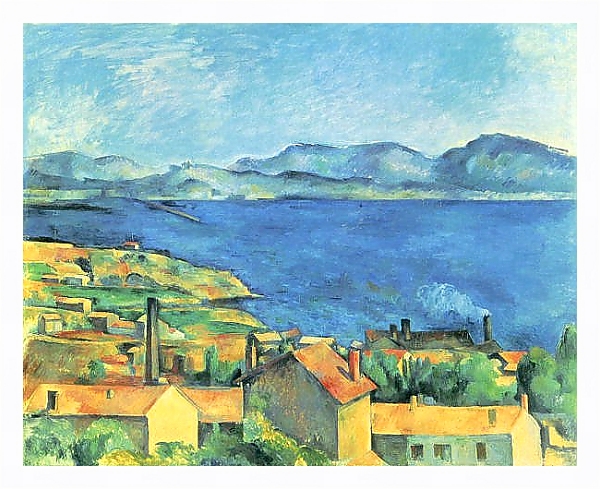 Постер Вид на залив в Марселе со стороны Эстака с типом исполнения На холсте в раме в багетной раме 221-03