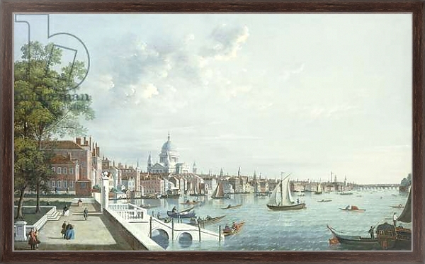 Постер The Thames from Somerset House, Looking Downstream с типом исполнения На холсте в раме в багетной раме 221-02