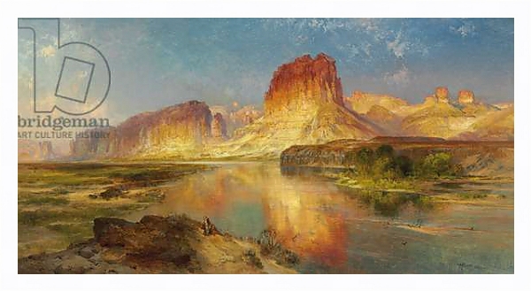 Постер Green River of Wyoming, 1878 с типом исполнения На холсте в раме в багетной раме 221-03