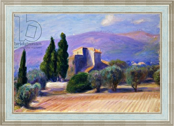Постер Farm House in Provence, с типом исполнения На холсте в раме в багетной раме NA053.0.114
