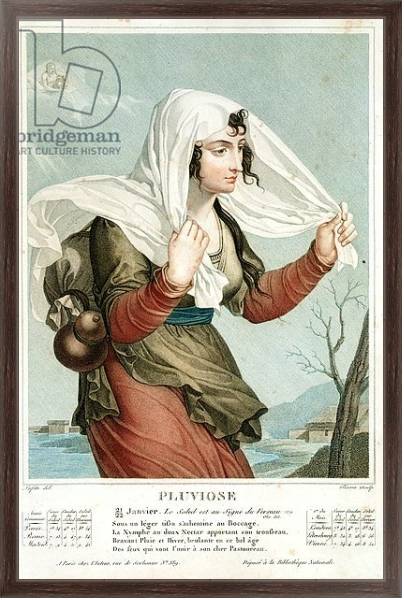 Постер Pluviose fifth month of the Republican Calendar, engraved by Tresca, c.1794 с типом исполнения На холсте в раме в багетной раме 221-02