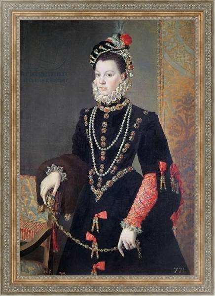 Постер Elizabeth de Valois, 1604-8 с типом исполнения На холсте в раме в багетной раме 484.M48.310