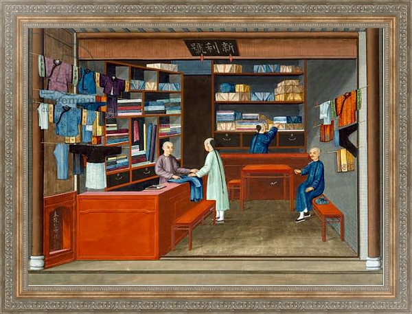 Постер Clothes Shop с типом исполнения На холсте в раме в багетной раме 484.M48.310