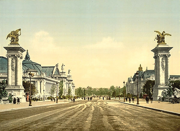 Постер Франция. Париж, проспект Никола II с типом исполнения На холсте без рамы