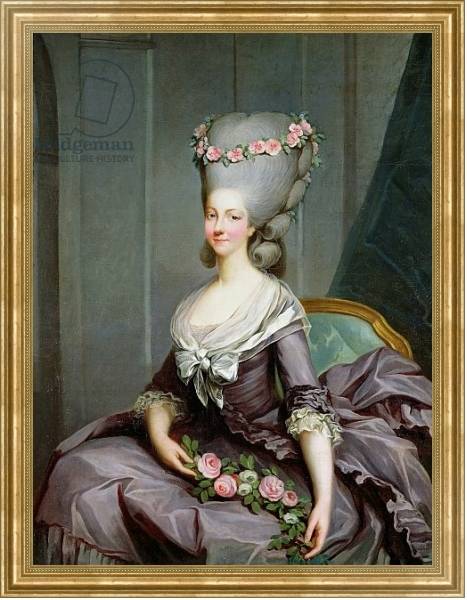 Постер Marie-Therese de Savoie-Carignan Princess of Lamballe с типом исполнения На холсте в раме в багетной раме NA033.1.051