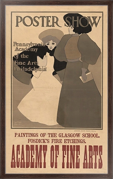 Постер Poster show, Pennsylvania Academy of the Fine Arts, Philadelphia с типом исполнения На холсте в раме в багетной раме 221-02