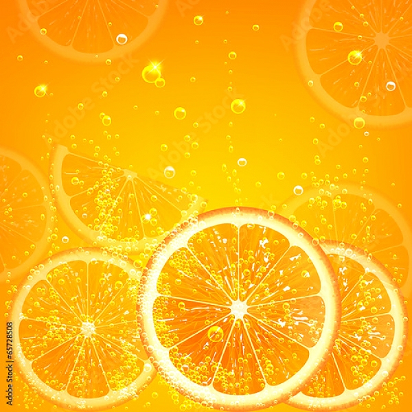 Постер Апельсиновый сок 4 с типом исполнения На холсте без рамы