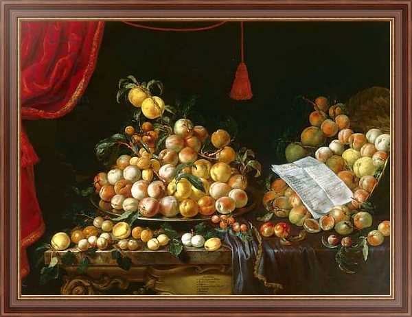 Постер Peaches and apricots с типом исполнения На холсте в раме в багетной раме 35-M719P-83