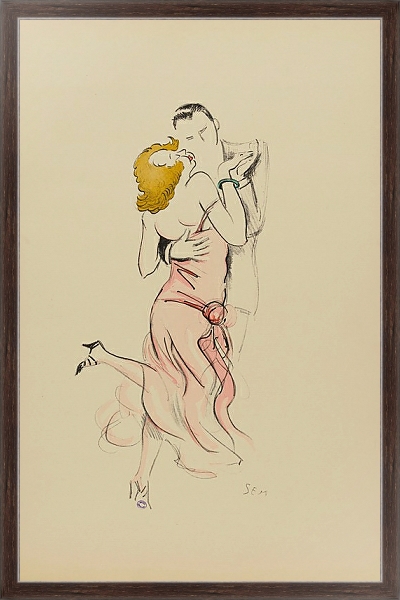 Постер couple dansant с типом исполнения На холсте в раме в багетной раме 221-02