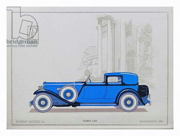Постер DuPont Motor Cars: Town Car, 1921 с типом исполнения На холсте в раме в багетной раме 221-03