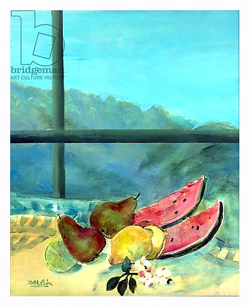 Постер Still Life with Watermelon с типом исполнения На холсте в раме в багетной раме 221-03