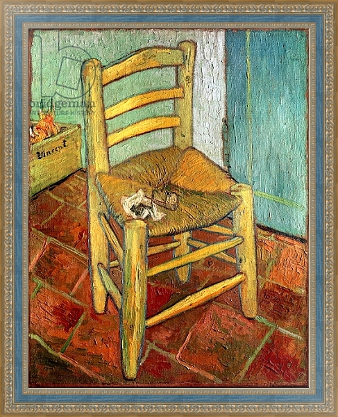 Постер Vincent's Chair, 1888 с типом исполнения На холсте в раме в багетной раме 484.M48.685