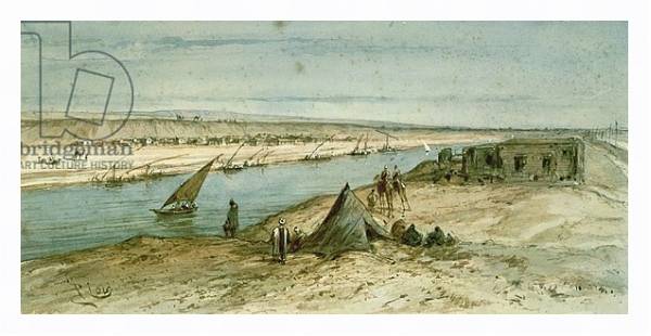 Постер The Suez Canal 1869 с типом исполнения На холсте в раме в багетной раме 221-03