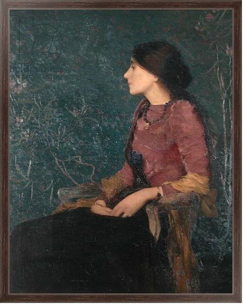 Постер Seated Portrait of Thadee-Caroline Jacquet, later Madame Aman-Jean, before 1892 с типом исполнения На холсте в раме в багетной раме 221-02