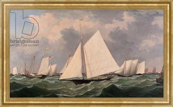 Постер New York Yacht Club Regatta, 1856 с типом исполнения На холсте в раме в багетной раме NA033.1.051