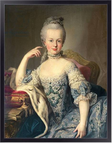 Постер Archduchess Marie Antoinette Habsburg-Lotharingen 1767-68 с типом исполнения На холсте в раме в багетной раме 221-01