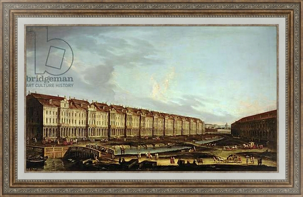 Постер View of the Twelve Colleges in St. Petersburg с типом исполнения На холсте в раме в багетной раме 595.M52.330