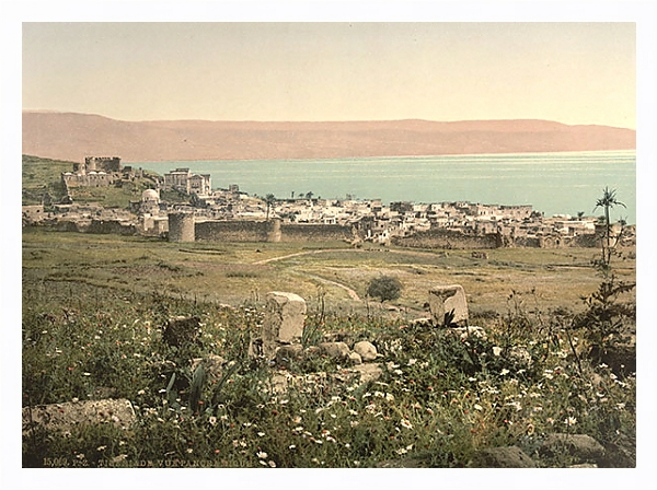 Постер Израиль. Тверия, панорамный вид с типом исполнения На холсте в раме в багетной раме 221-03
