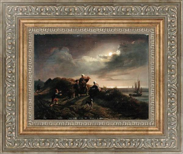 Постер On the Coast near Scheveningen, 1842 с типом исполнения На холсте в раме в багетной раме 484.M48.310
