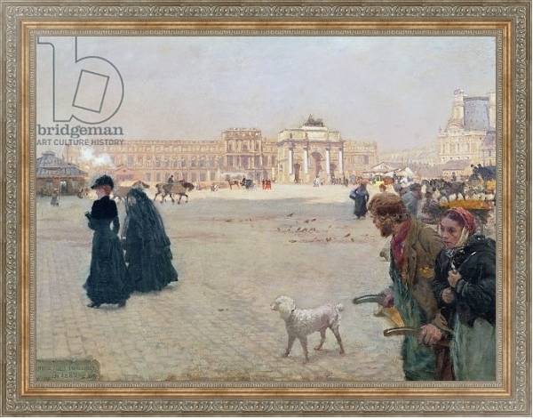 Постер La Place du Carrousel, Paris: The Ruins of the Tuileries, 1882 с типом исполнения На холсте в раме в багетной раме 484.M48.310