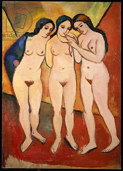 Постер Three Nude Women, 1912 с типом исполнения На холсте без рамы