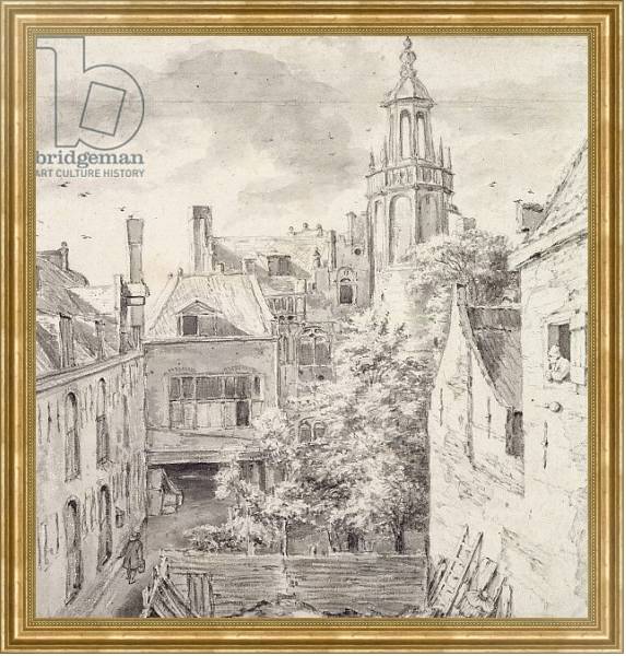 Постер View of the Courtyard of the House of the Archers in Amsterdam с типом исполнения На холсте в раме в багетной раме NA033.1.051