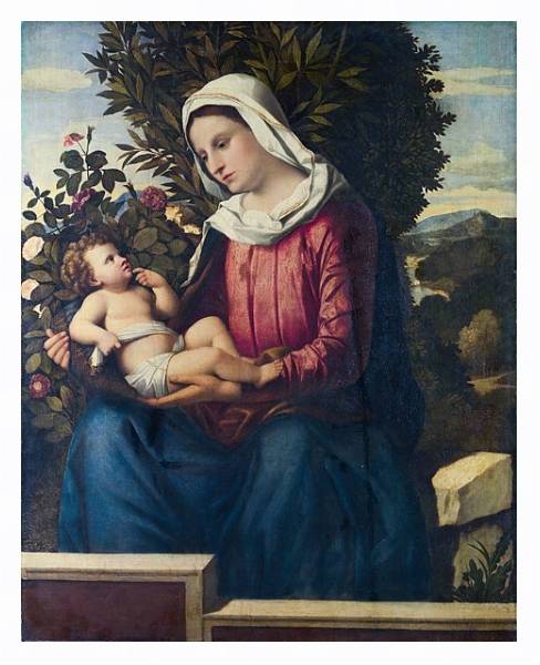 Постер Дева Мария с младенцем 6 с типом исполнения На холсте в раме в багетной раме 221-03
