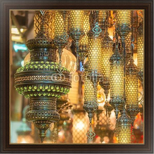Постер Мозаичные османские лампы с Большого базара с типом исполнения На холсте в раме в багетной раме 1.023.151