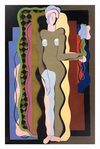 Постер Nude with a flower с типом исполнения На холсте в раме в багетной раме 221-03