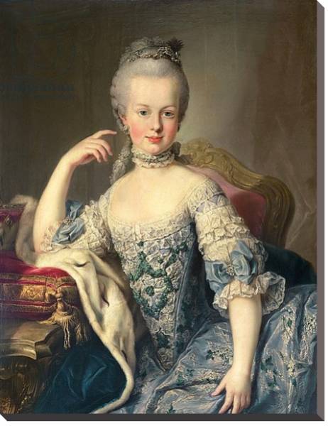 Постер Archduchess Marie Antoinette Habsburg-Lotharingen 1767-68 с типом исполнения На холсте без рамы