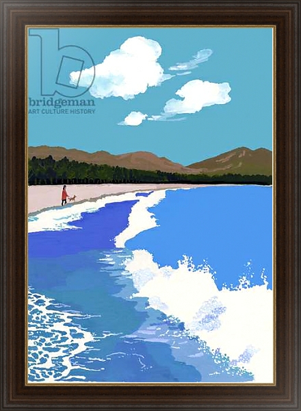 Постер Beach and Pine Forest с типом исполнения На холсте в раме в багетной раме 1.023.151