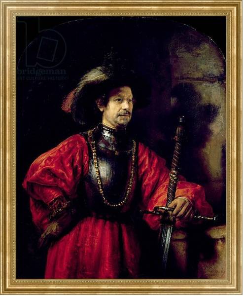 Постер Portrait of a man in military costume, 1650 с типом исполнения На холсте в раме в багетной раме NA033.1.051