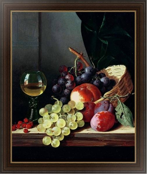 Постер Grapes and plums 1 с типом исполнения На холсте в раме в багетной раме 1.023.151
