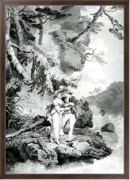 Постер St Preux and Julia, 1786 с типом исполнения На холсте в раме в багетной раме 221-02