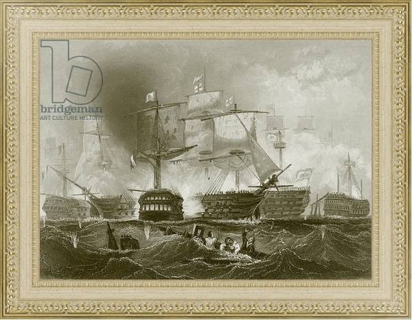 Постер The battle of Trafalgar с типом исполнения Акварель в раме в багетной раме 484.M48.725