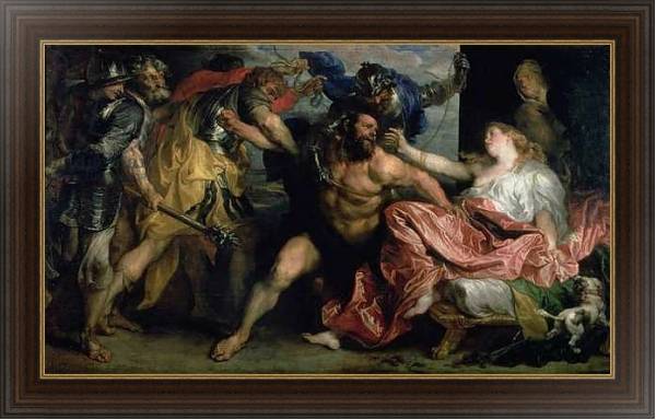 Постер The Arrest of Samson, c.1628/30 с типом исполнения На холсте в раме в багетной раме 1.023.151
