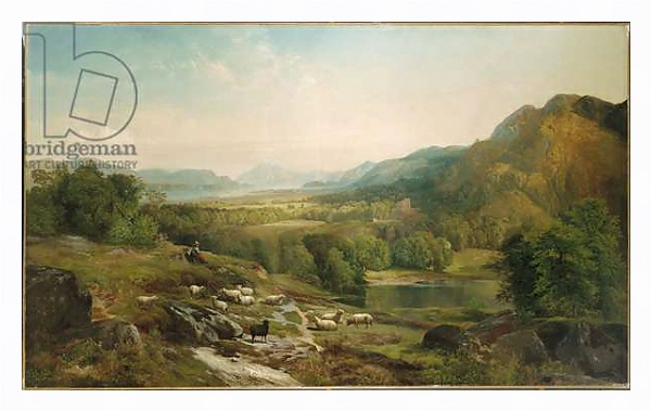Постер Minding the Flock, c.1867 с типом исполнения На холсте в раме в багетной раме 221-03