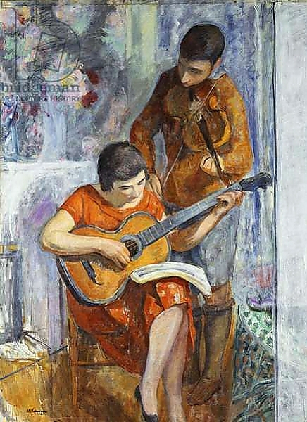 Постер The Musicians; Les musiciens, c.1930 с типом исполнения На холсте без рамы