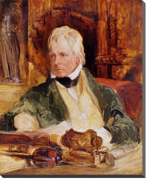 Постер Portrait of Sir Walter Scott, c.1824 с типом исполнения На холсте без рамы