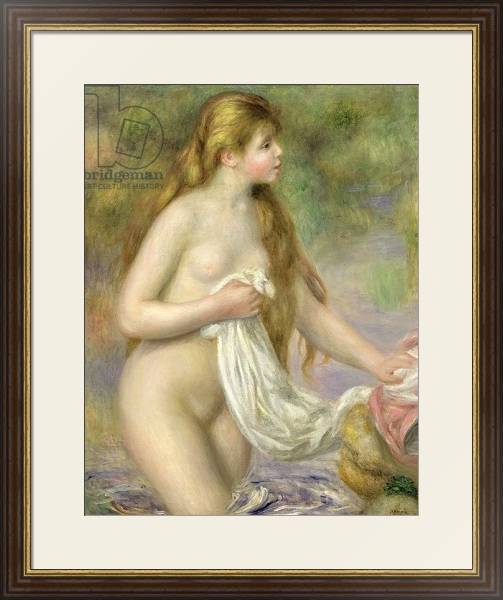 Постер Bather with long hair, c.1895 с типом исполнения Под стеклом в багетной раме 1.023.036