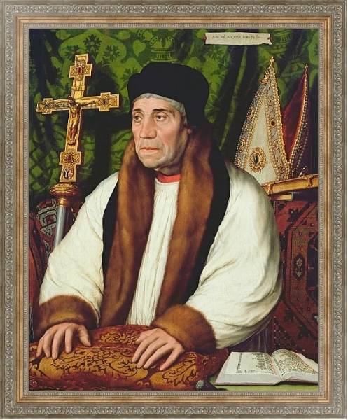 Постер Portrait of William Warham Archbishop of Canterbury, 1527 с типом исполнения На холсте в раме в багетной раме 484.M48.310