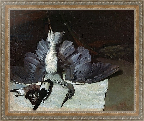 Постер Still-Life: Heron with Spread Wings, 1867 с типом исполнения На холсте в раме в багетной раме 484.M48.310